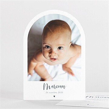 Faire-part naissance notre petit coeur arche