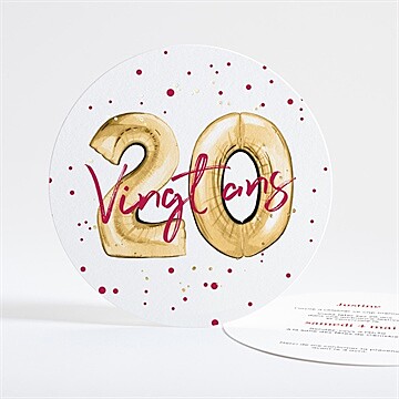 Invitation anniversaire ballon