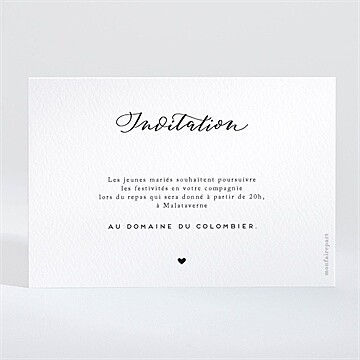 Carton d'invitation mariage réf. N110340