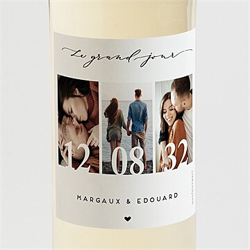 Etiquette de bouteille mariage réf. N3002217