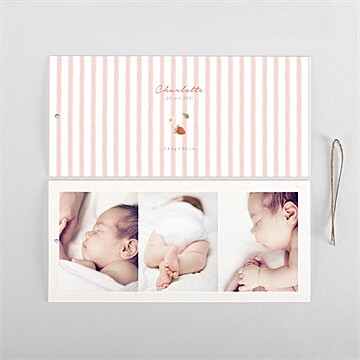 Faire-part naissance fraises acidulées pochette duo - Cartes intérieures verso