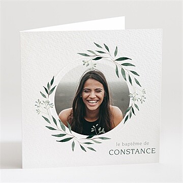 Faire-part de baptême adulte plié