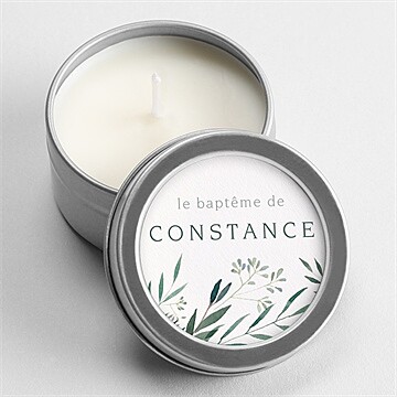 Bougie baptême adulte argent