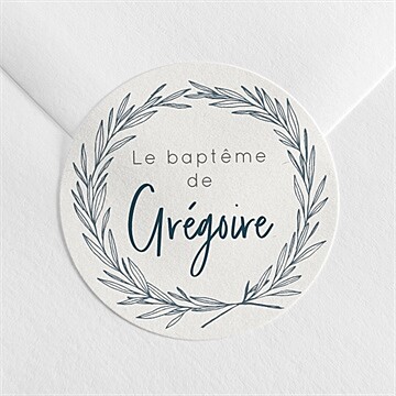 Sticker baptême couronne végétale adulte