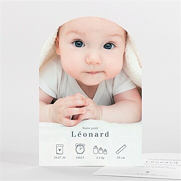 Faire-part naissance jolis pictos arche