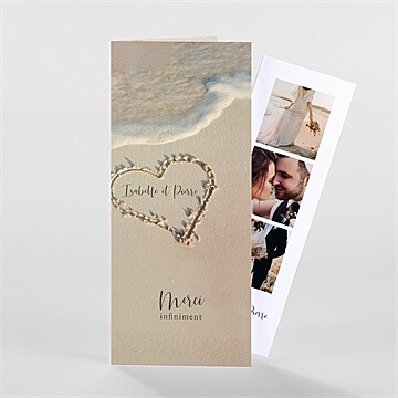 Remerciement mariage dans le sable photomaton duo