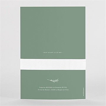 Faire-part mariage tout pour toi 2 volets - Vue de Dos
