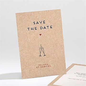 Save the Date mariage champagne
