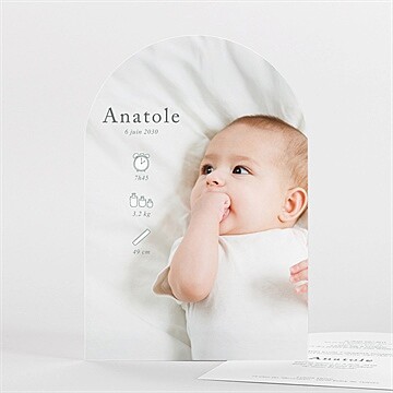 Faire-part naissance adorables pictos arche