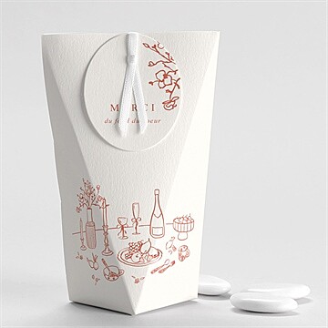 Boîte de dragées mariage légèreté étui