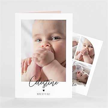 Faire-part naissance petit chéri plié duo