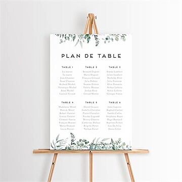 Plan de table mariage amour elegant
