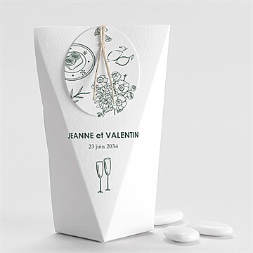 Boîte de dragées mariage pas le choix étui