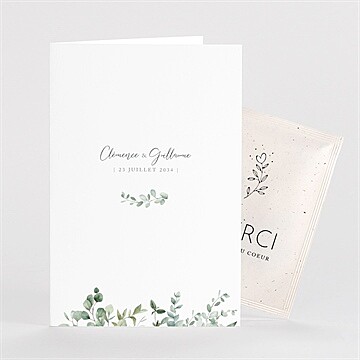 Remerciement mariage lyrisme avec graines