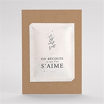 Remerciement mariage liés avec graines