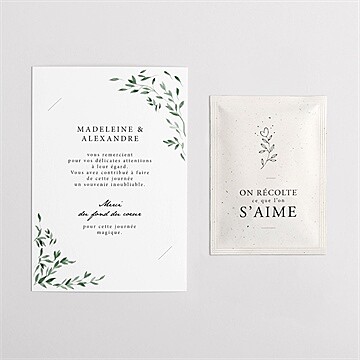 Remerciement mariage l'olivier avec graines - Détail du remerciement