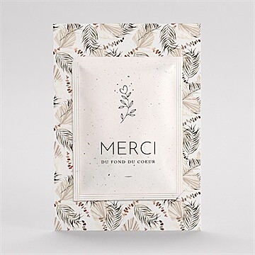 Remerciement mariage pampa avec graines