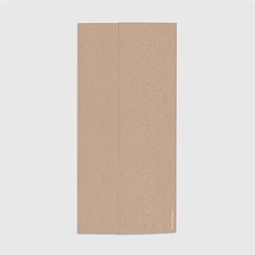 Faire-part naissance kraft garçon pochette duo - Dos du faire-part