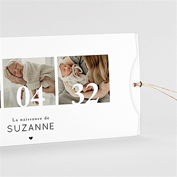 Faire-part naissance notre bonheur pochette duo