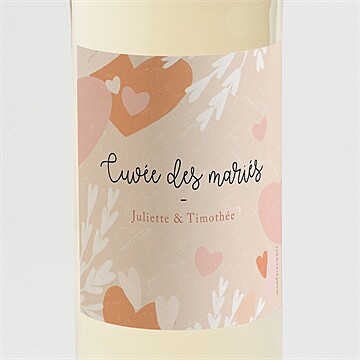 Etiquette de bouteille mariage réf. N3001035