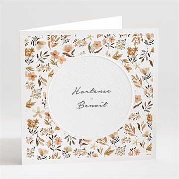 Faire-part mariage motif d'automne