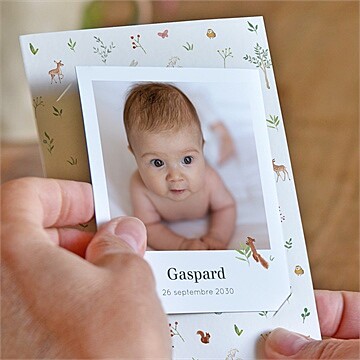 Remerciement naissance gaiement duo - Mise en situation
