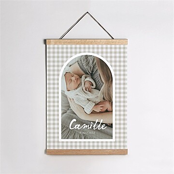 Affiche naissance vichy pochette duo