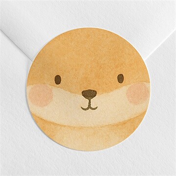 Sticker naissance renard mondoudou