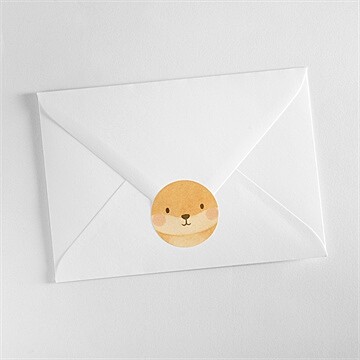Sticker naissance renard mondoudou - Mise en situation