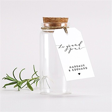 Mignonette mariage classique photo étiquette