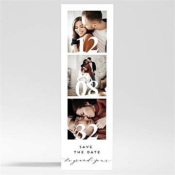 Save the Date mariage classique photo étiquette