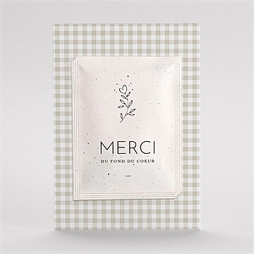 Remerciement naissance vichy avec graines