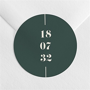 Sticker mariage vert sauge