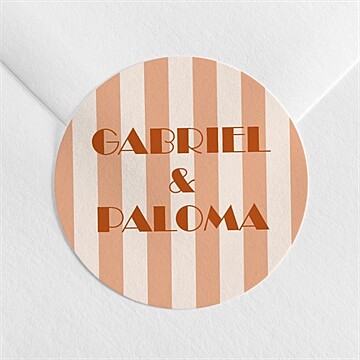 Sticker mariage terracotta estival