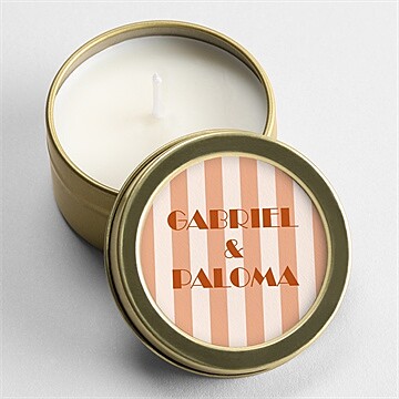 Bougie mariage terracotta estival