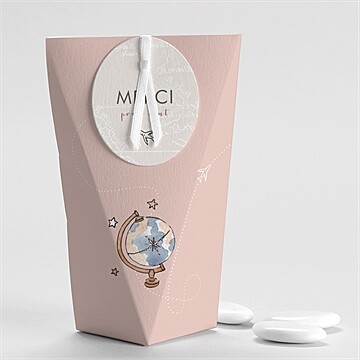 Boîte de dragées baptême joli passeport bapteme étui