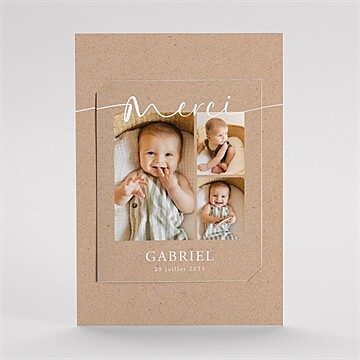 Remerciement naissance kraft photos