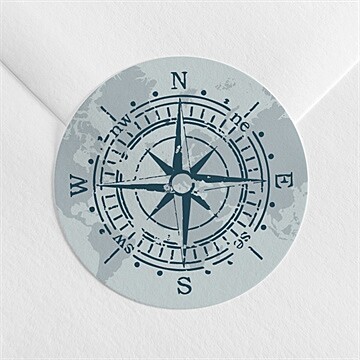 Sticker mariage passeport marin or