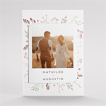 Remerciement mariage couronne d'automne