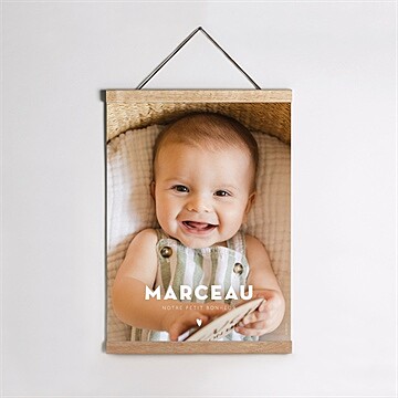 Affiche naissance photo petit coeur
