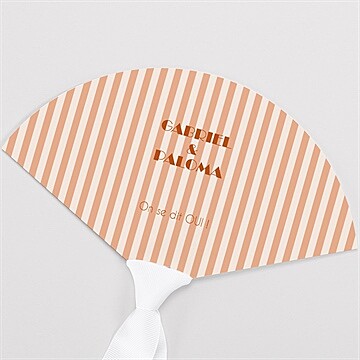 Eventail mariage terracotta estival