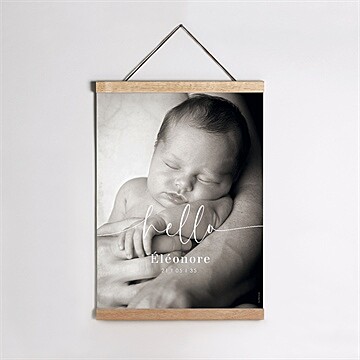 Affiche naissance photo hello