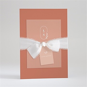 Faire-part mariage beauté classique superposition