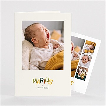 Carte pliée - portrait