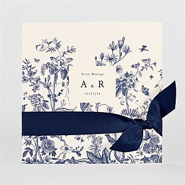 Faire-part mariage exotique plié