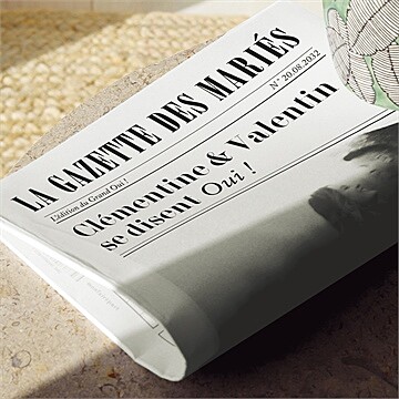 Faire-part mariage gazette