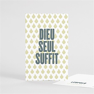 Signet baptême coeur sacré - Recto du signet