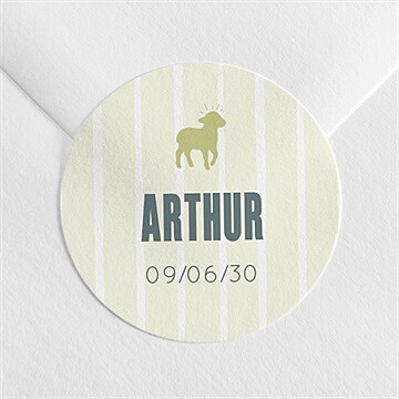 Sticker communion agneau marque-page