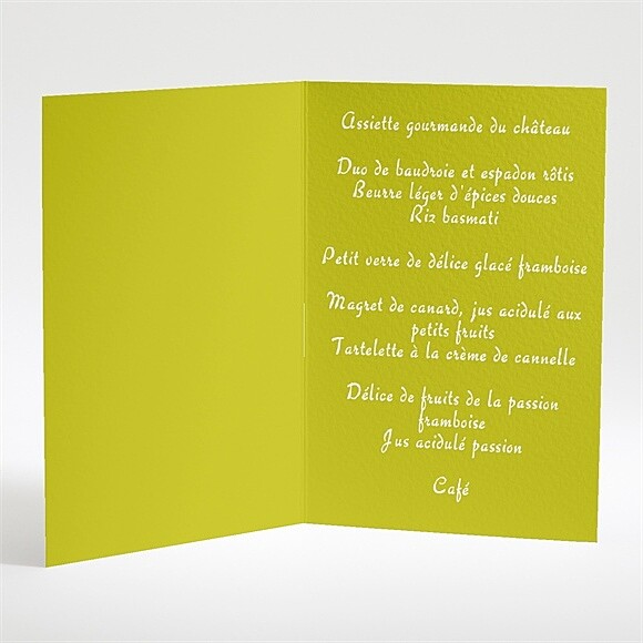 Intérieur du menu