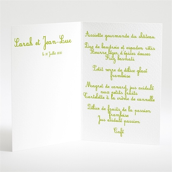 Intérieur du menu